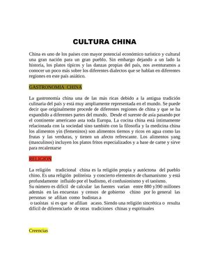 Cultura China