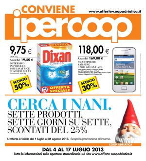 OFFERTE IPERCOOP DAL 4 AL 17 LUGLIO 2013