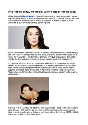 Blog Michelle Bonev, ora parlo io! Saranno i fatti a parlare per me