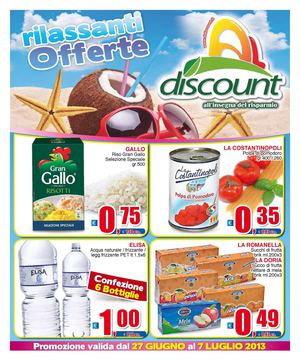 volantino al discount dal 27 al  7 luglio