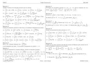 exercices résolus : calcul des integrales