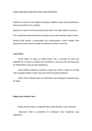Como Sublinhar