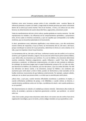 POR QUÉ ACTUAMOS, COMO ACTUAMOS?