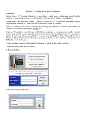 Control de Asistencia trabajadores