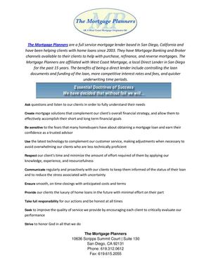 The Mortgage Planners - San Diego Mortgage Brokers