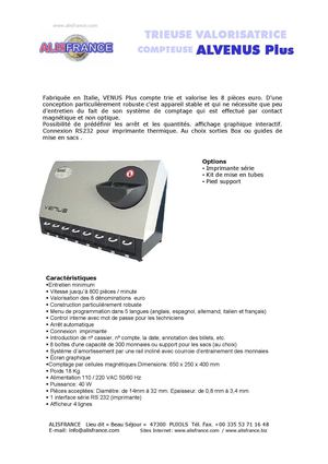 Compteuse trieuse valorisatrice VENUS PLus