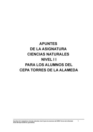 Apuntes de Ciencias de Nivel II CEPA Torres de la Alameda