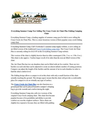 crazy creek air chair