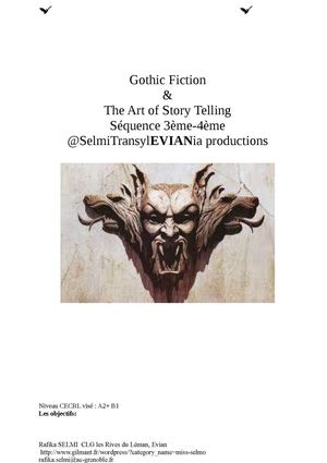 Gothic Fiction and the Art of Story Telling