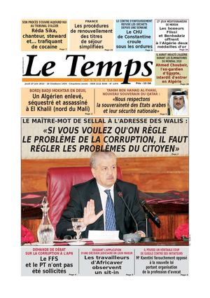 Le Temps d'Algérie Edition du Jeudi 27 Juin 2013