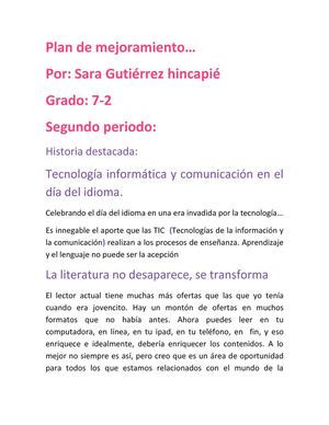 plan de mejoramiento