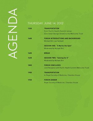 2012-06 Forum Agenda