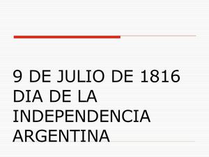 9 DE JULIO DE 1816