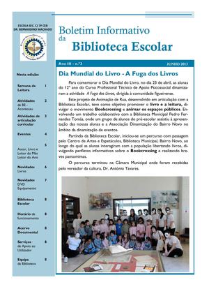 Boletim Informativo da BE _ Ano III n.º3 - jun 2013