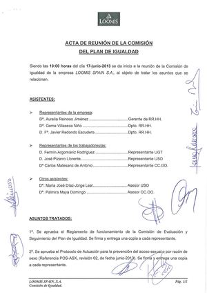 Plán de Igualdad en Loomis