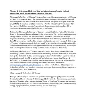 Massage and Reflexology of Delaware