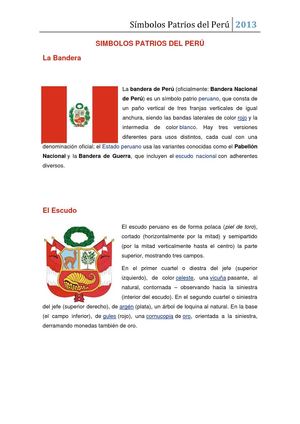 los simbolos patrios del peru