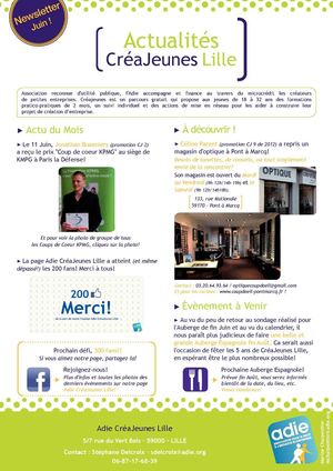 Newsletter Juin 2013
