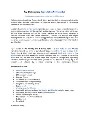 Hotel in Navi Mumbai - Seafood in Navi Mumbai 