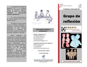 Triptico "Hombres Construyendo Relaciones Igualitarias" S.L.P.