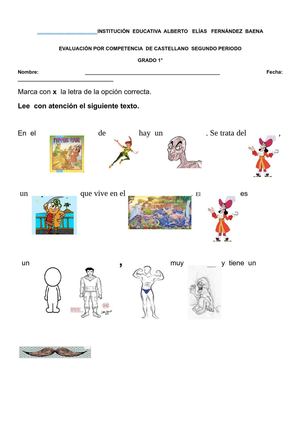 EXAMEN POR COMPETENCIA GRADO PRIMERO