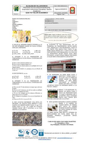 TALLER 3_ LIC. CARLOS EDUARDO CHAVARRO MARTÍNEZ