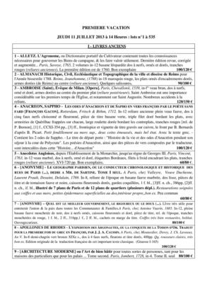 LIVRES ANCIENS ET MODERNES 11-07-2013 