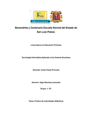 Fichero de actividades