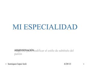 MI ESPESIALIDAD