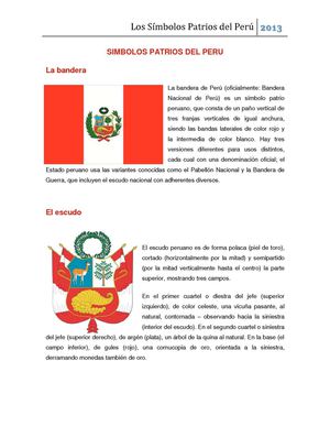 simbolos patrios del Perú
