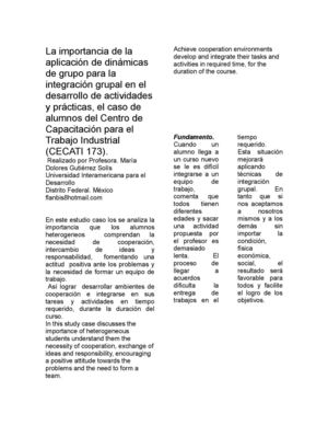  Estudio de caso,Integración grupal en el CECATI173 