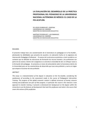 Evaluación de la práctica profesional del pedagogo