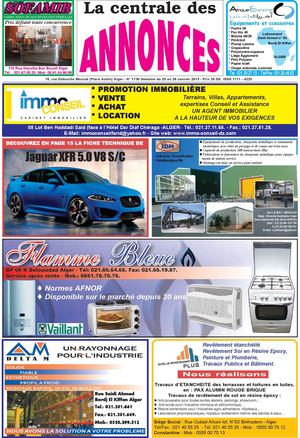 La centrale des annonces N° 1130 Semaine du 13 au 19 Janvier 2013