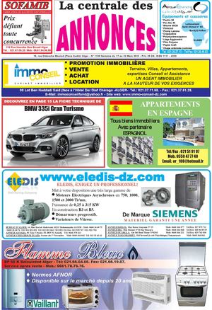 La centrale des annonces N° 1138 Semaine du 17 au 23 Mars 2013