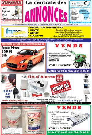 La centrale des annonces N° 1153 Semaine du 30 Juin au 06 Juillet 2013