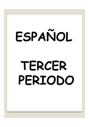 ESPAÑOL TERCER PERIODO