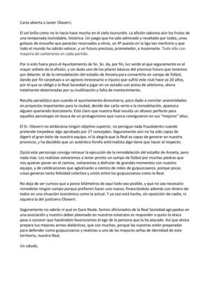 Carta abierta a Javier Olaverri