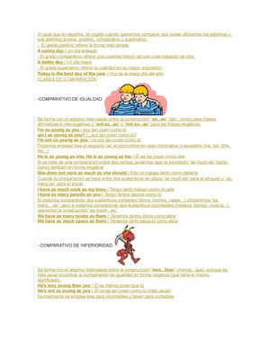 Comparativo y Superlativo