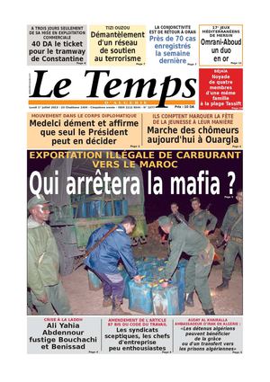 Le Temps d'Algérie Edition du Lundi 01 Juillet 2013
