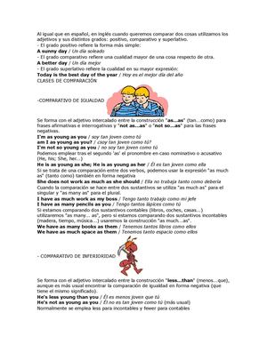 COMPARATIVOS Y SUPERLATIVOS