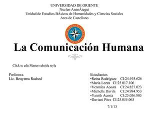 La Comunicación - Sección 02 - UDO Bettyema Rached