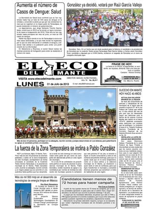 El Eco del Mante lunes 31 de junio de 2013