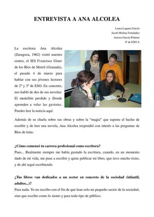 Entrevista a Ana Alcolea