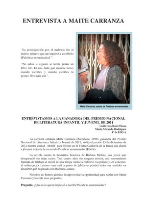 Entrevista a Maite Carranza