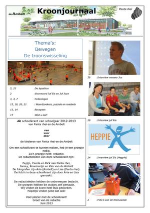 Schoolkrant Panta rhei 2013