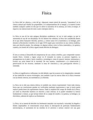 TODO ACERCA DE LA FISICA