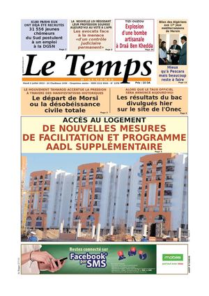 Le Temps d'Algérie Edition du Mardi 02 Juillet 2013