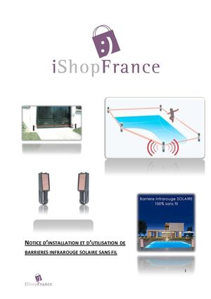 Notice technique barrière sans fil Solaire FOCUS SOLARWAY