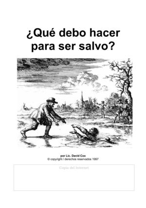 Que devo hacer para ser salvo
