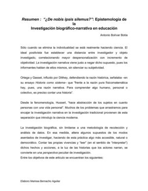 Resumen Narrativa Marissa Bernacho